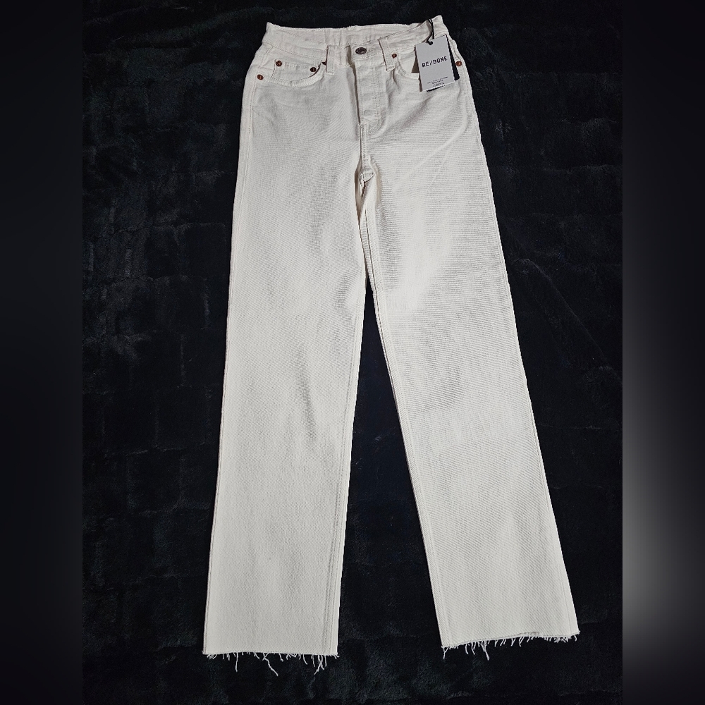 ReDone 70s Ultra High Rise Dtove Pipe Jeans